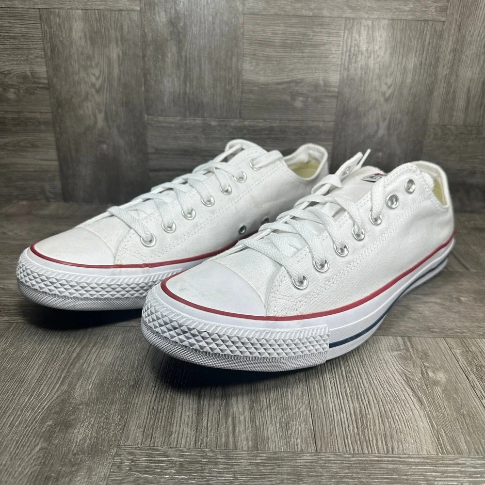Converse Chuck Taylor All Star Mens 11.5 White Canvas Low Top Sneakers NEW - Picture 3 of 8